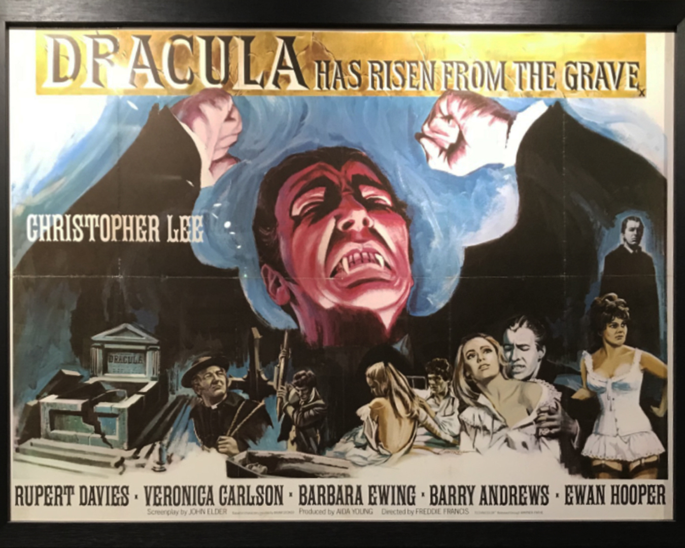 Dracula Has Risen From The Grave 1968 UK Quad Movie Poster BHP Dracula Has Risen From The Grave 1968 UK Quad Movie Poster BHP