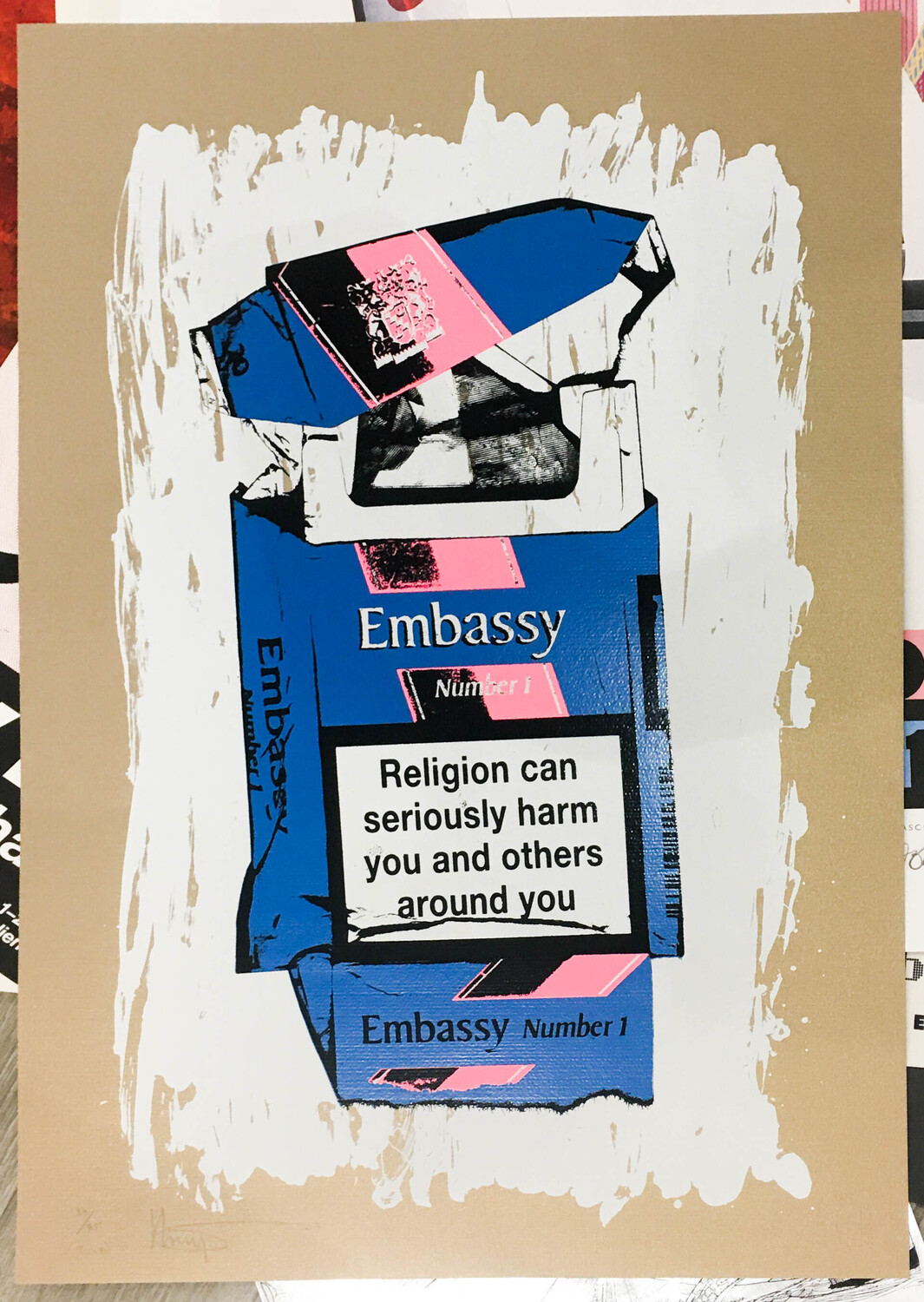 limited edition Tr*ash - Religion Can Seriously Harm You And Others Around You print by K-Guy