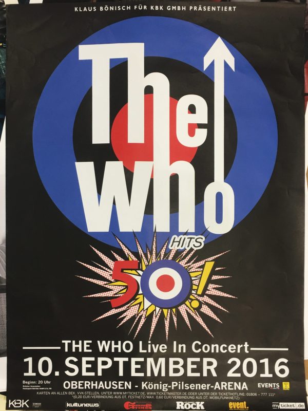 The Who Hits 50 2016 German Concert Poster