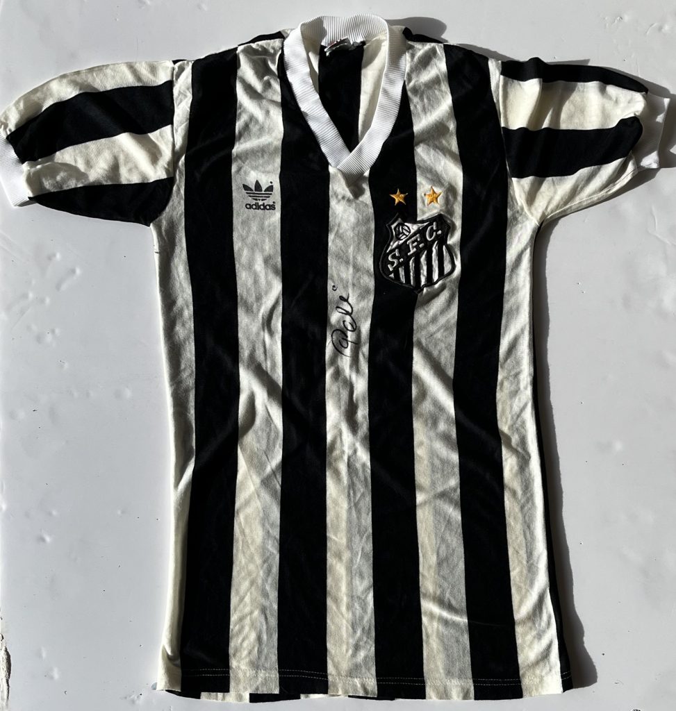 Pele HandSigned 1977 Santos Shirt BHP Collectibles