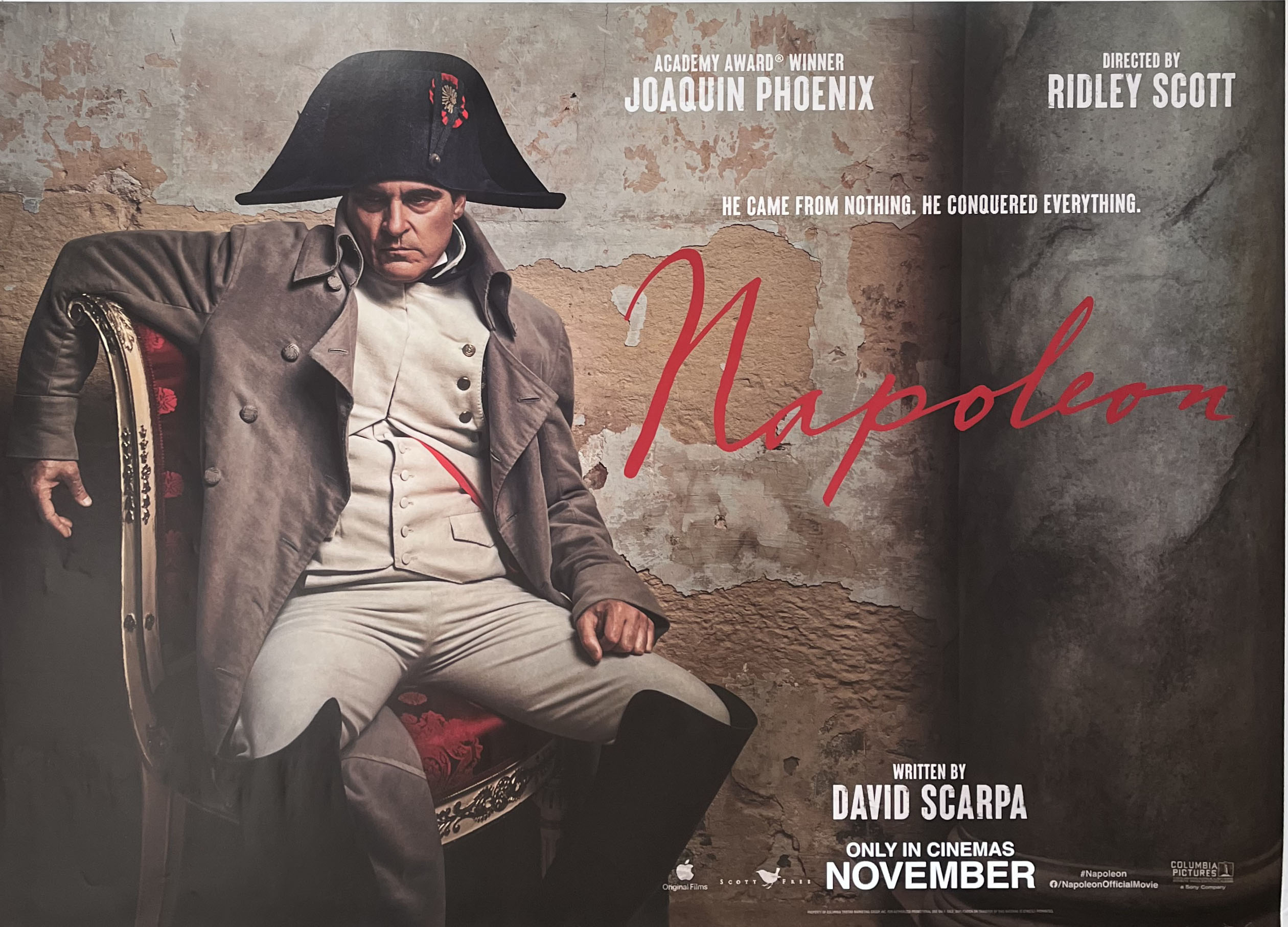 Napoleon 2023 UK Quad Movie Poster