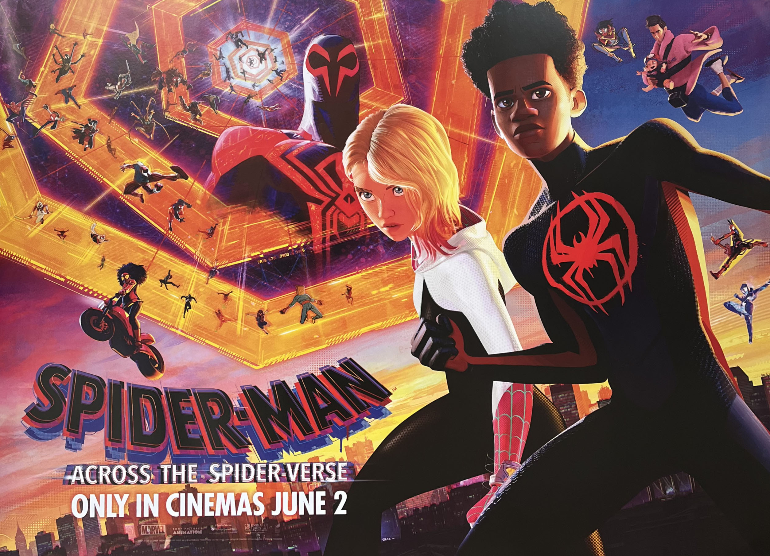 Spider-Man: Across the Spider-Verse 2023 UK Quad Movie Poster