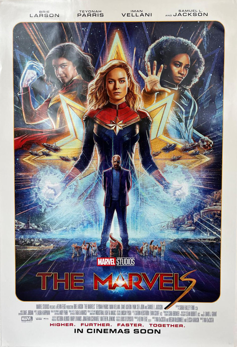 The Marvels 2023 US One Sheet Movie Poster BHP Collectibles The Marvels 2023 US One Sheet Movie Poster BHP Collectibles
