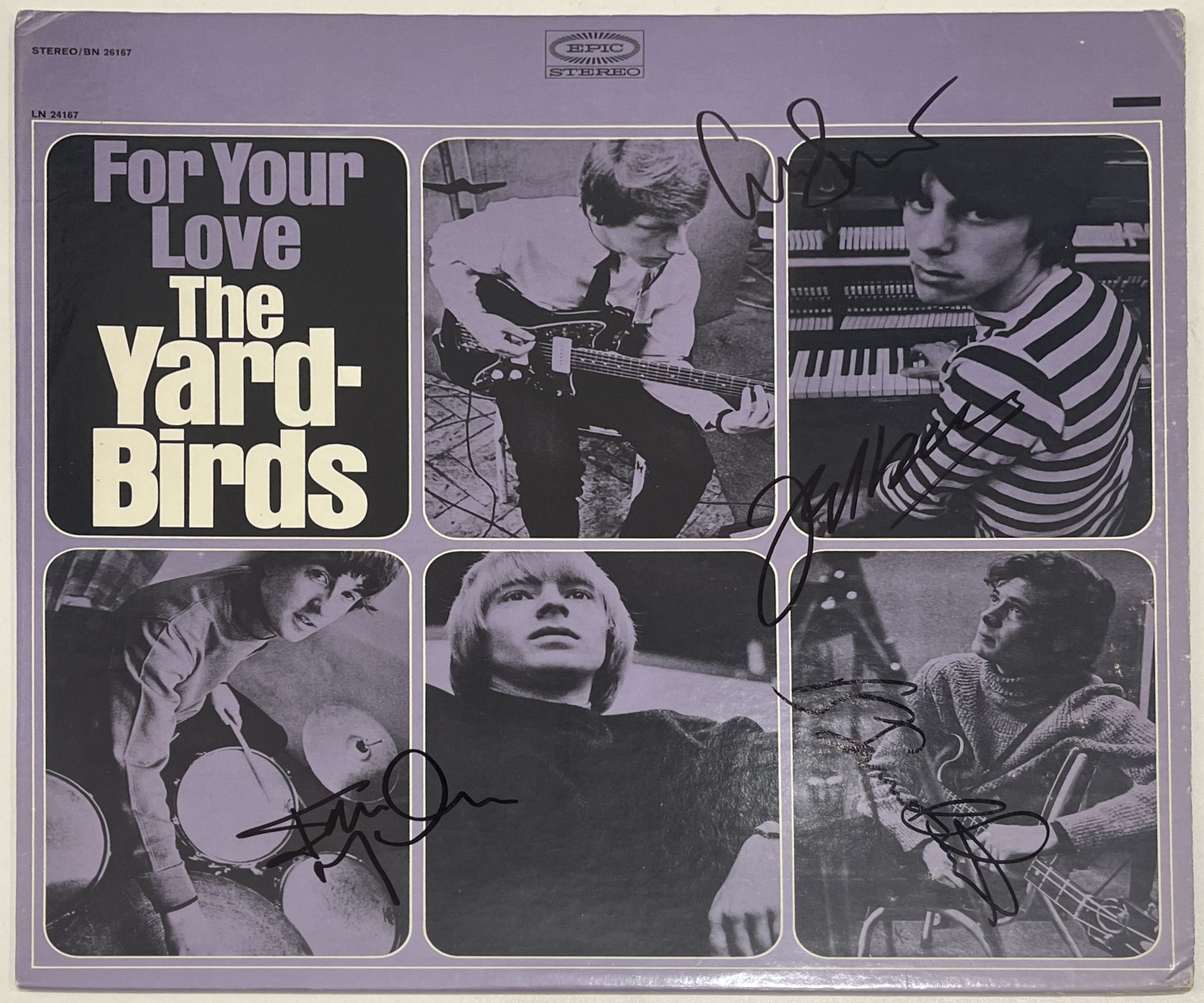 For Your Love Hand Signed Vinyl by The Yardbirds