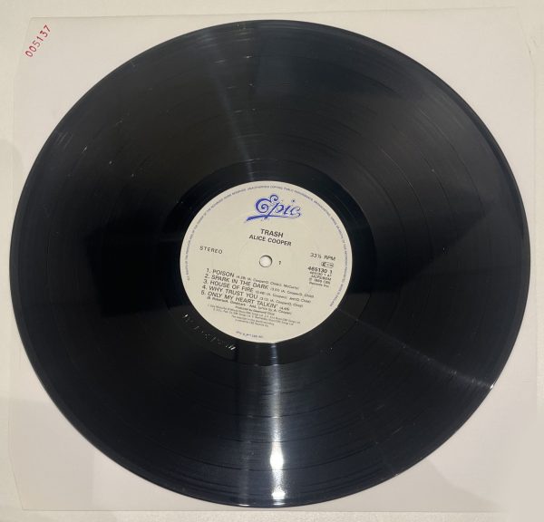 Trash Signed Vinyl Album by Alice Cooper