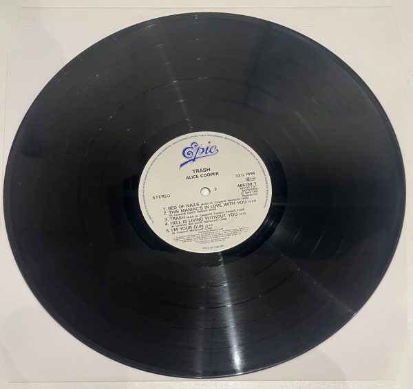 Trash Signed Vinyl Album by Alice Cooper