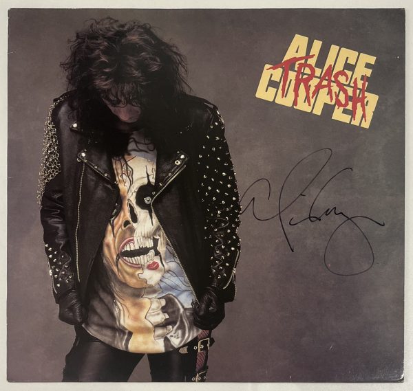 Trash Signed Vinyl Album by Alice Cooper