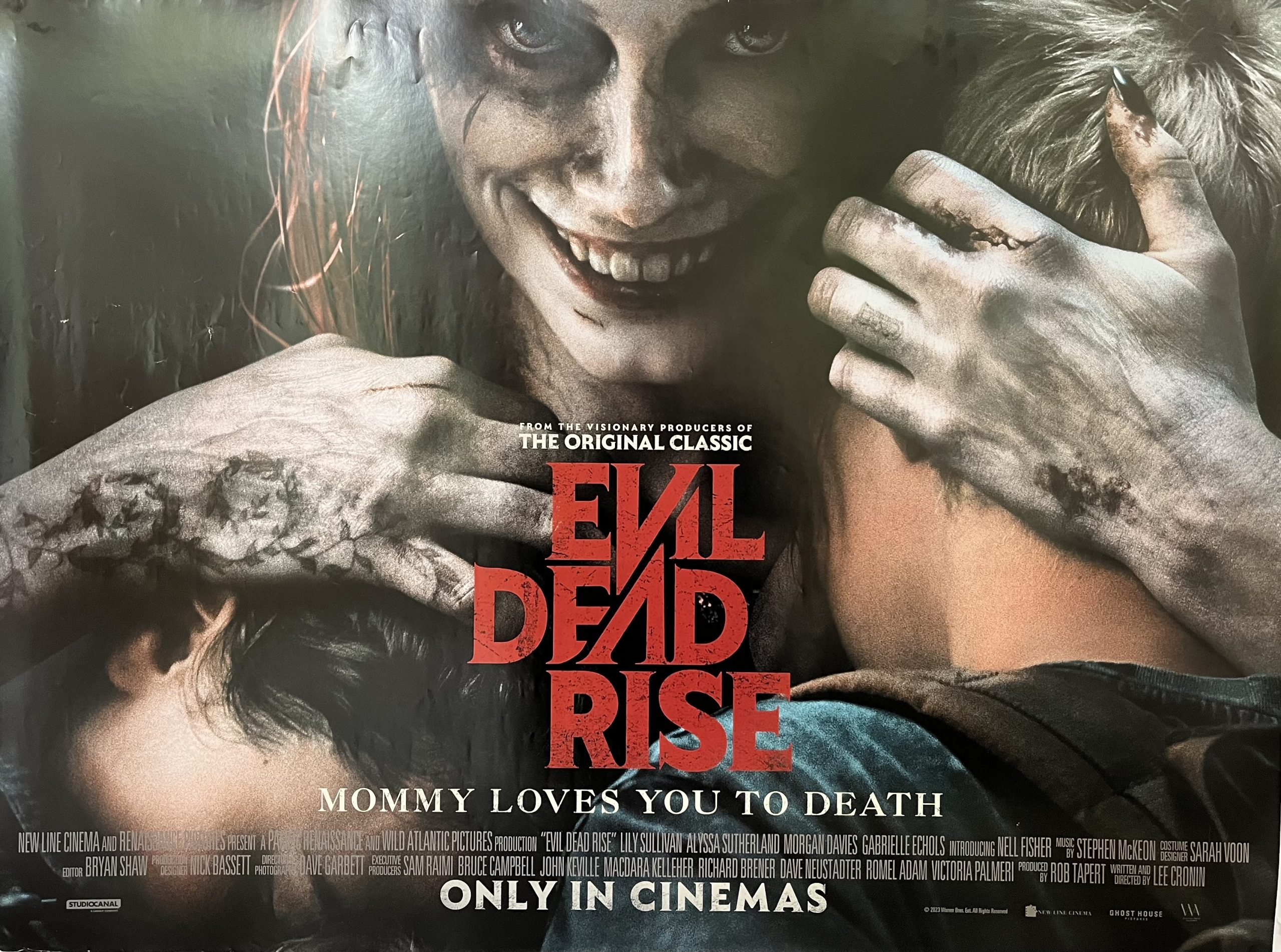 Evil Dead Rise 2023 UK Quad Poster BHP Collectibles Evil Dead Rise 2023 UK Quad Poster BHP Collectibles