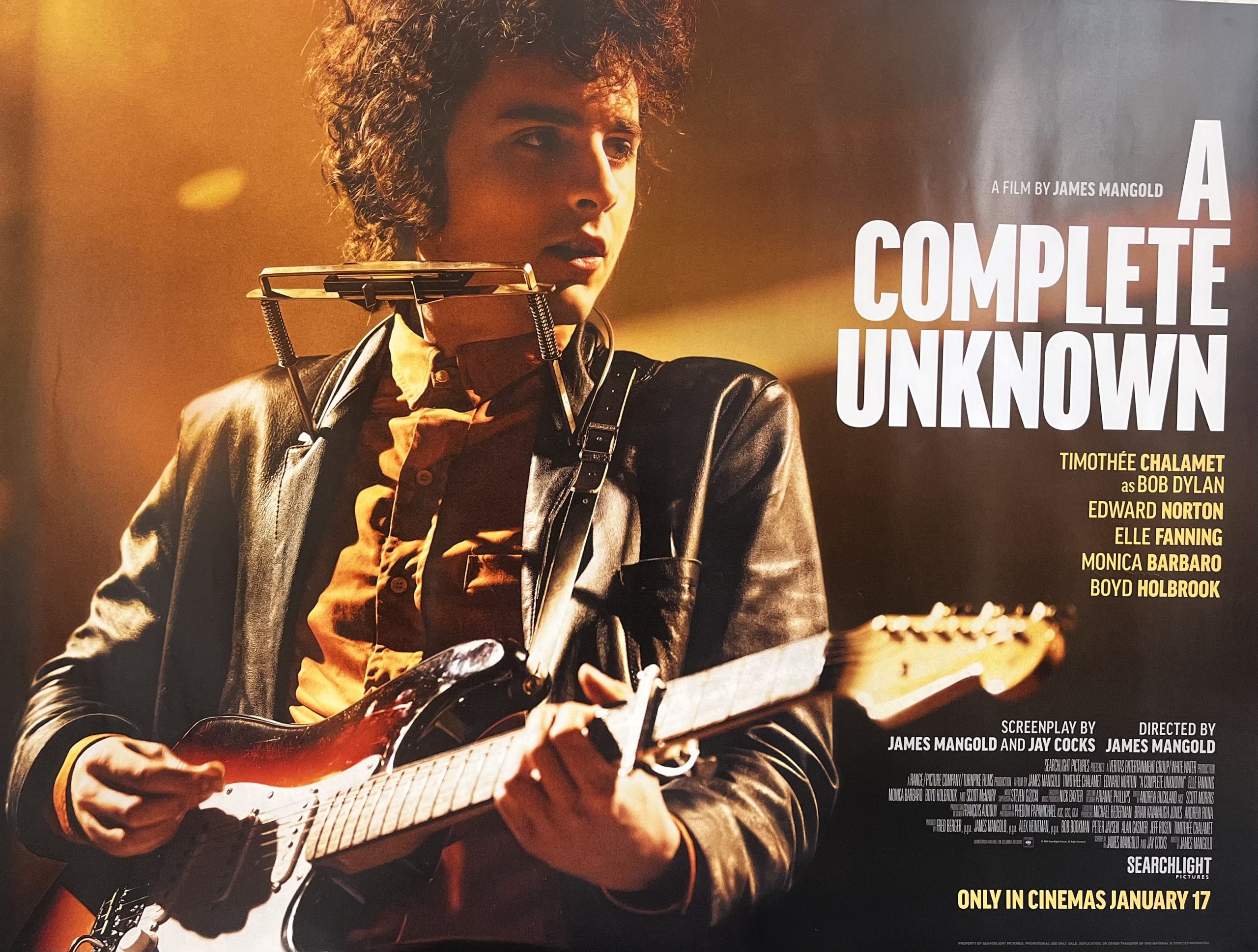 A Complete Unknown 2024 UK Quad Poster