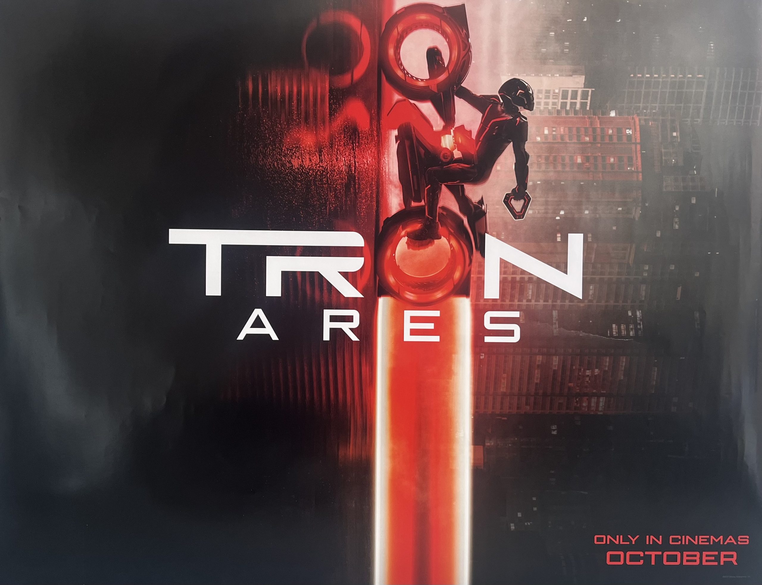 Tron Ares 2025 UK Quad Poster