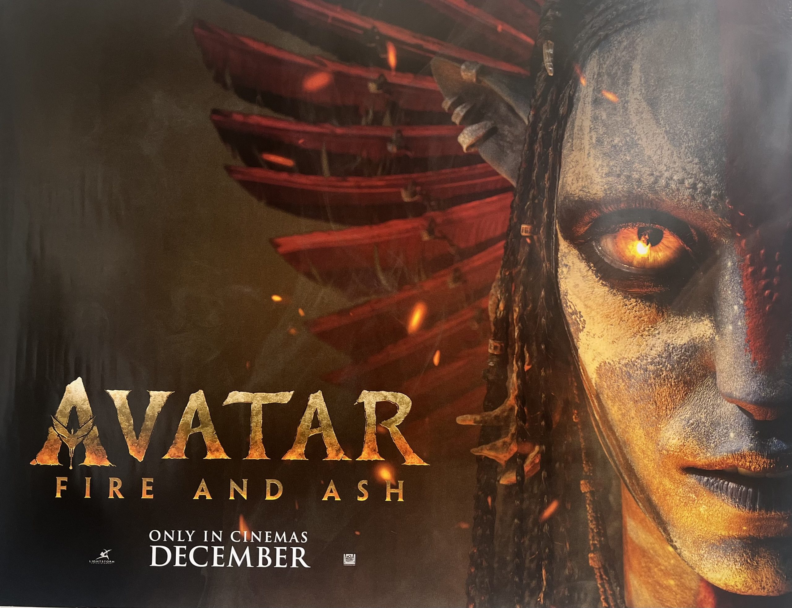 Avatar: Fire And Ash 2025 UK Quad Poster
