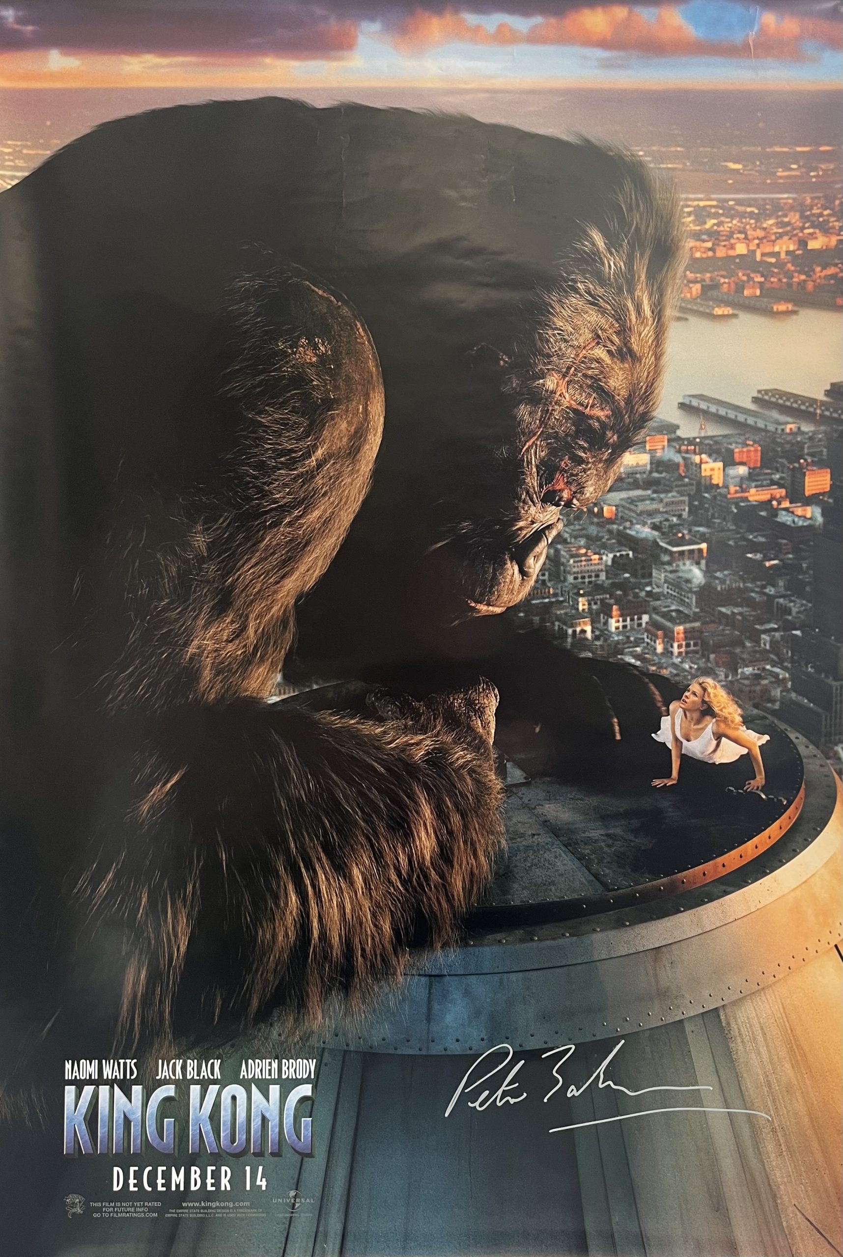 King Kong 2005 US One Sheet Poster Signed By Peter Jackson