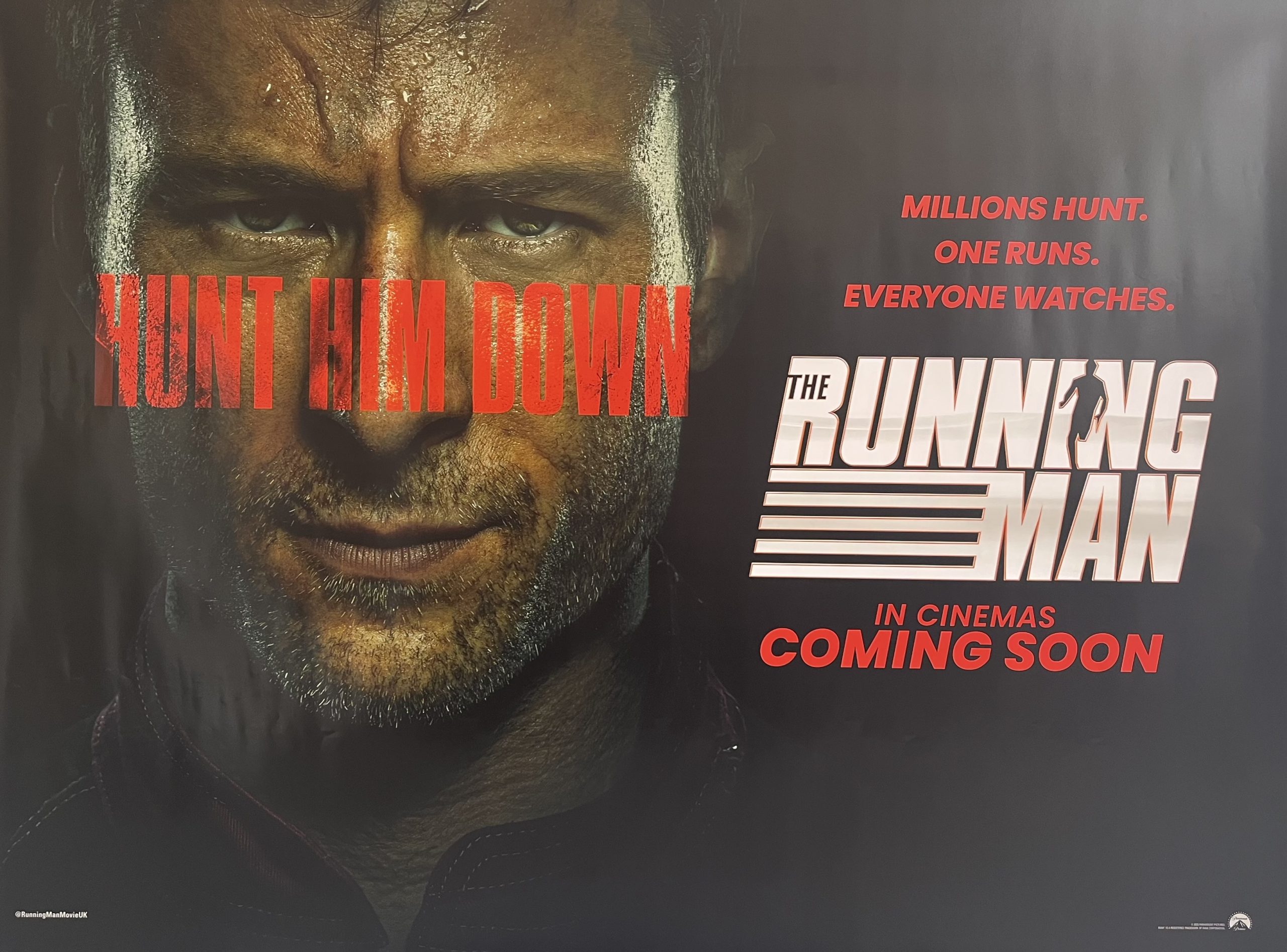 The Running Man 2025 UK Quad Poster